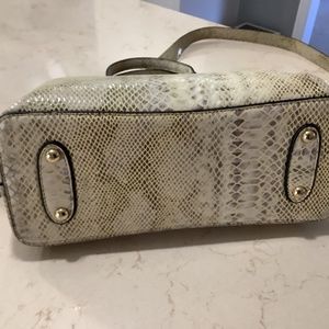 Silver Rose leather handbag